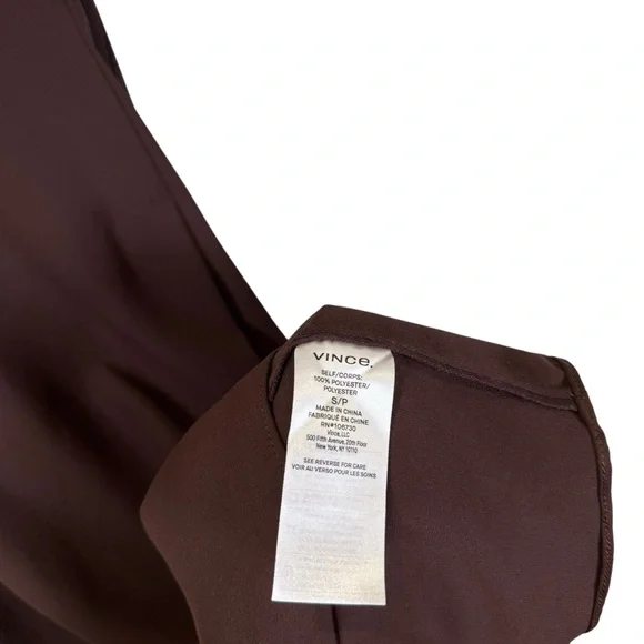 Vince Size S Walnut Brown Strappy Tank Midi Dress With Pockets - Picture 4 of 7